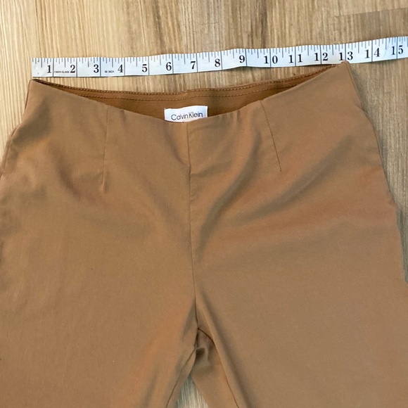 😍😍Calvin Klein Professional Camel Mid-Rise Stretch Flattering Women's Trousers - Picture 4 of 10